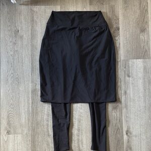 Sweet Lemon Thyme Black Skirt with Attached Leggings premium fabric